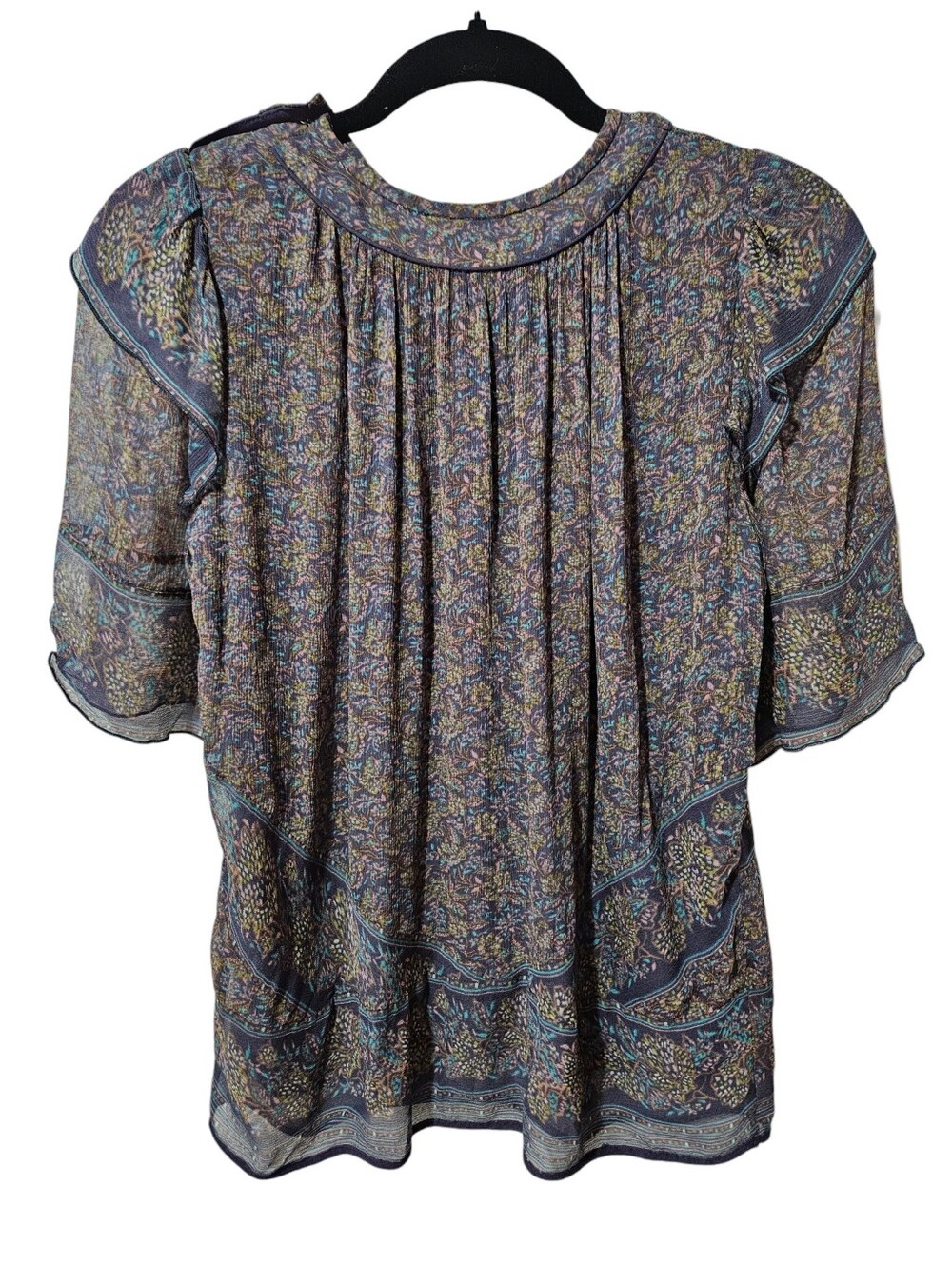 Ba&Sh Moccha Lady Top Floral Viscose Blouse 1 S Boho Whimsical Cottagecore - Picture 3 of 13